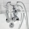 Kingston Brass Tub Wall Mount Clawfoot Tub Faucet with Hand Shower, Polished Chrome KS269PXC - alternate 3